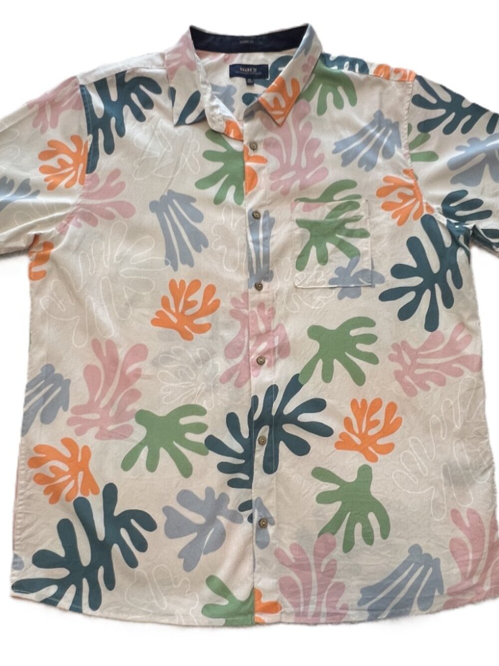 Coastal Modern Surf Matisse-inspired Roark Journey Button-up Shirt Men's size XL - Picture 3 of 9